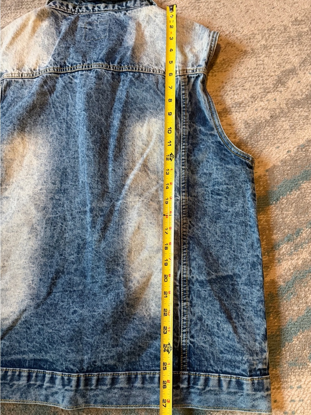 Vintage South Pole Men's Washed Blue Denim Vest Size XL - Picture 7 of 7